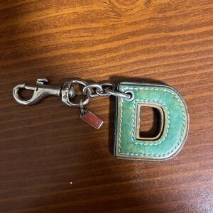 COACH D initial bag charm
